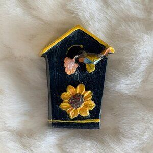 Vintage Dollhouse Miniature Hummingbird Birdhouse